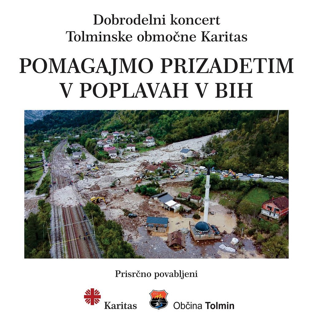 Vabilo na dobrodelni koncert Karitas Tolmin