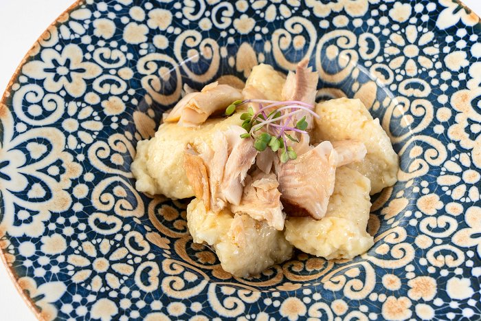 Hedvika Inn • Cottage cheese gnocchi with trout • Soča Valley Finest